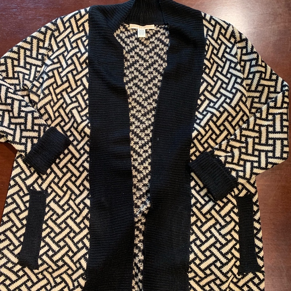 Cream & Black Cardigan